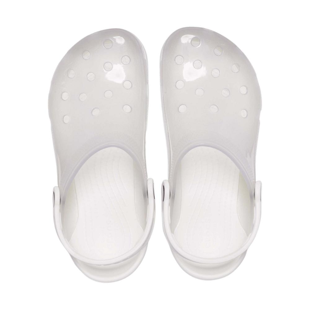 White Women's Crocs Classic Translucent Clogs | NZ 0082RVDW